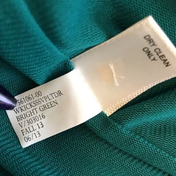 Issa London for Banana Republic Green Jersey Knit Pleated Dress Women's Size 12 - Picture 9 of 10